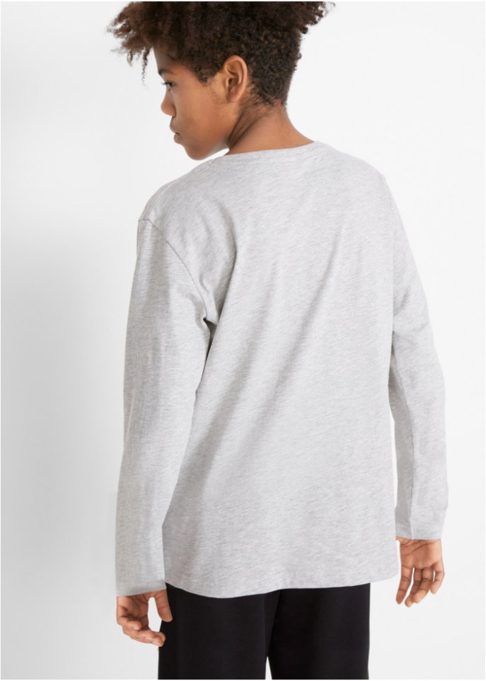 Kinder Langarmshirt aus nachhaltiger Baumwolle, (3er-Pack)