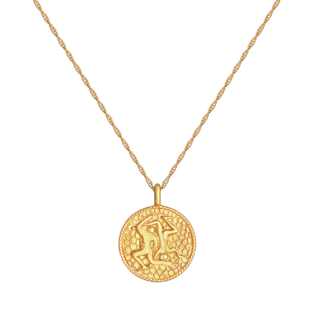 Elli Elli Collier Pièce de monnaie antique de zodiaque pour dames en argent sterling 9 Bijoux