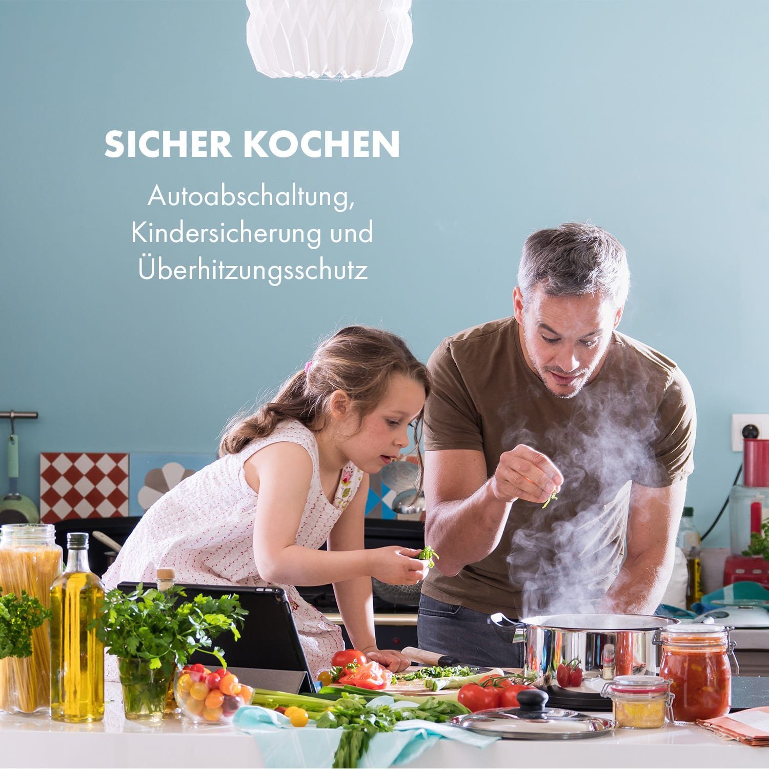 Klarstein Induktions-Kochfeld Delicatessa 90 Hybrid Einbaukochfeld Induktion 5 Zonen 7400W CP4-Delicatessa90Hy, Einbau Induktionsherd 5 Kochfelder Platten Elektro Induktionskochfeld