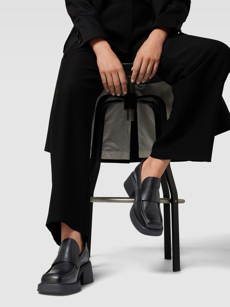 Loafer aus echtem Leder Modell 'DORAH' in schwarz