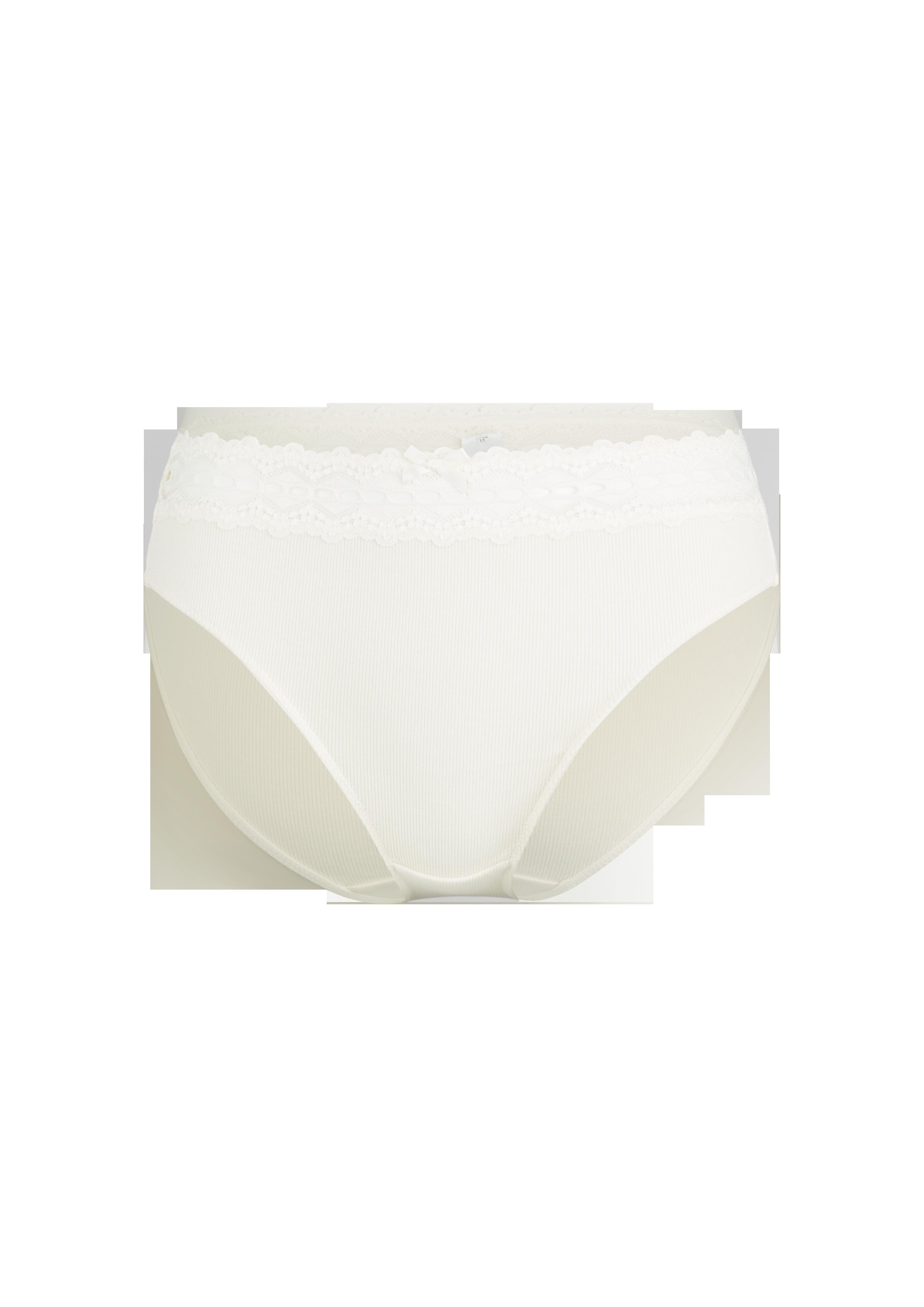 Slip aus Rippware mit Spitze  6007041-0900