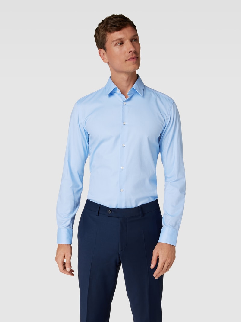 Slim Fit Business-Hemd mit Kentkragen Modell 'HANK' in bleu