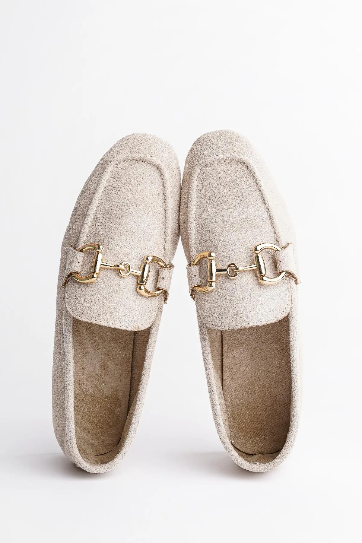 MUGGO  Mona garantierte Damen-Loafer-Freizeitschuhe aus Leder mit Metallschnalle