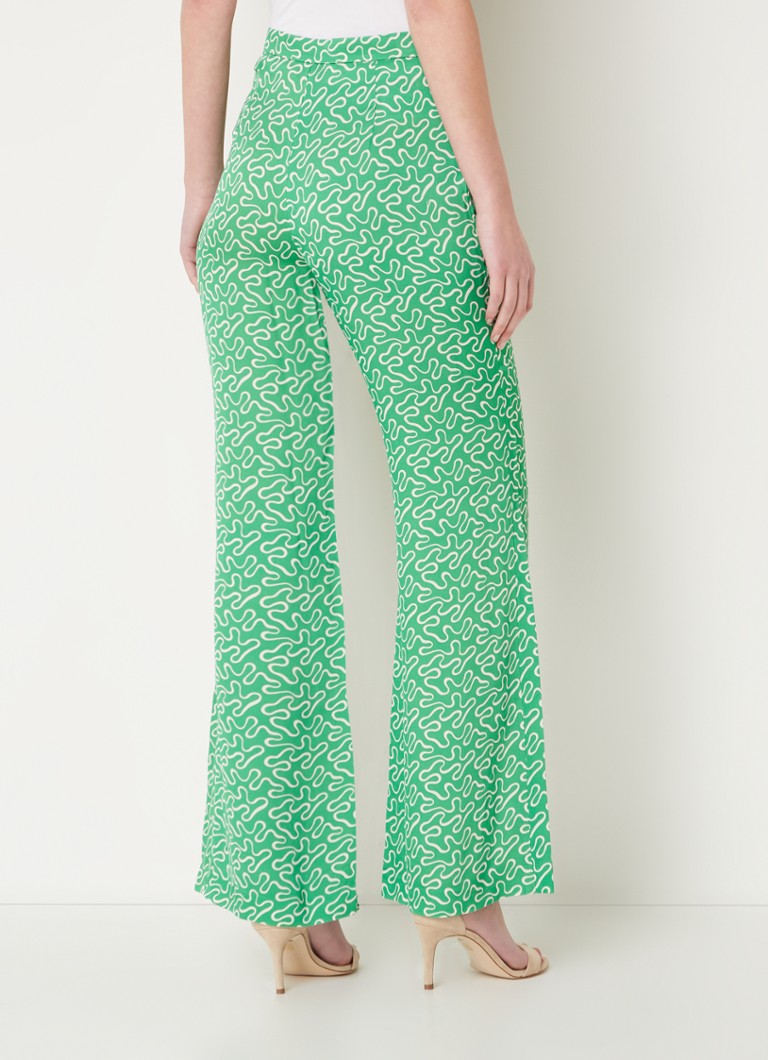 L.K.Bennett  Esme high waist flared fit pantalon met print