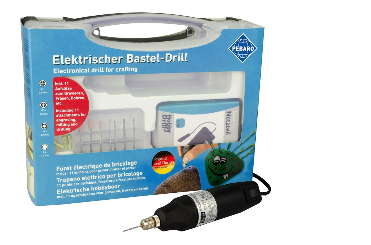 PEBARO Elektrischer Bastel-Drill im Koffer
