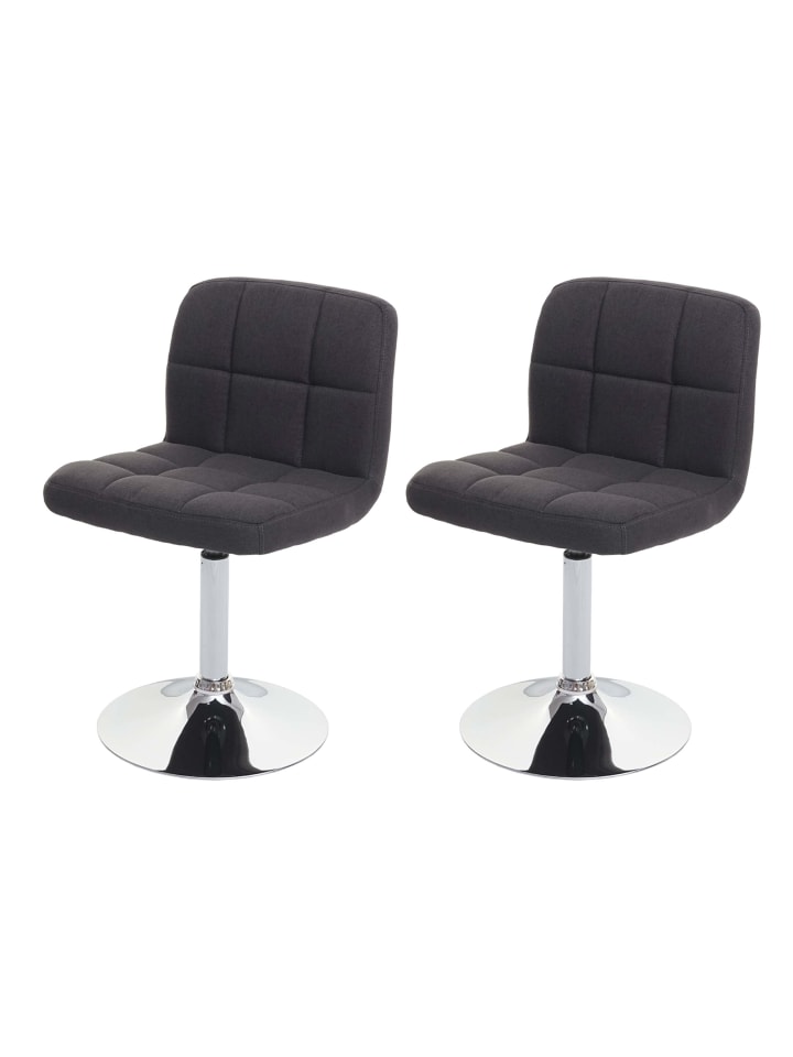 MCW 2er-Set Esszimmerstuhl Cadiz drehbar, Dunkelgrau günstig kaufen onesize