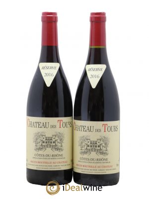 Côtes du Rhône Château des Tours Emmanuel Reynaud  2016 - Lot de 2 Bouteilles