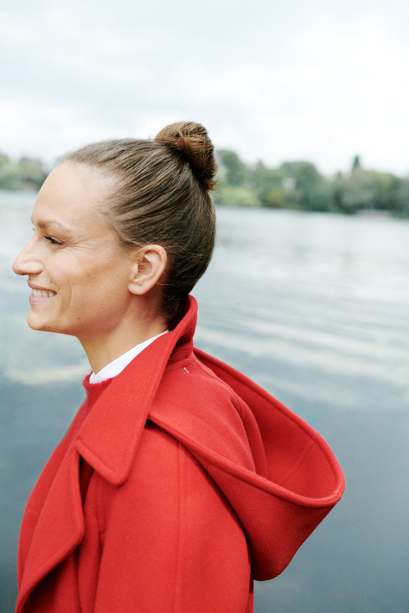 manteau quentin rouge femme