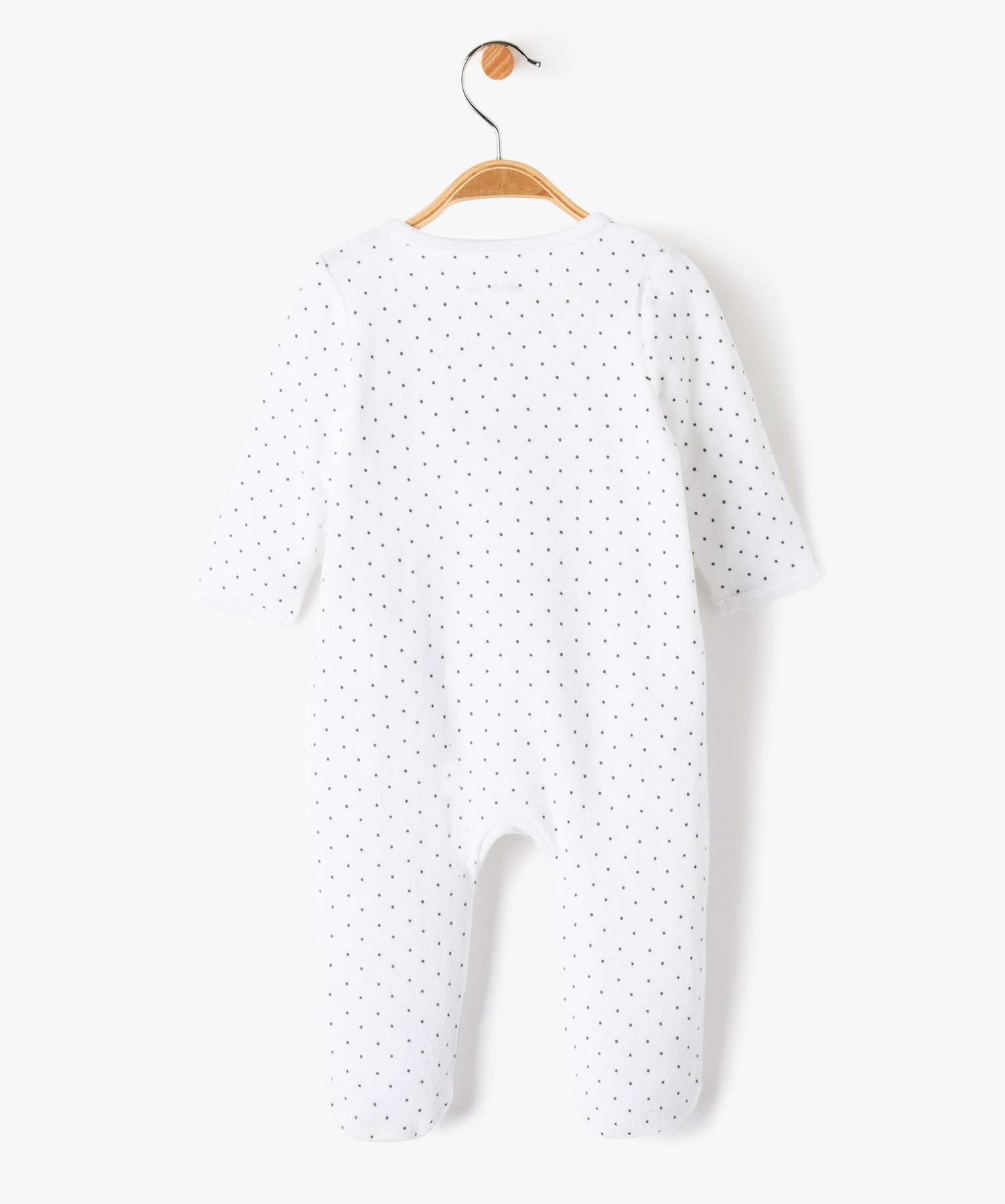 Pyjama bébé fille ouverture devant avec motif chat blanc | GEMO