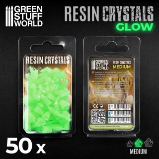 Resinkristalle - Green Glow (Mittel)
