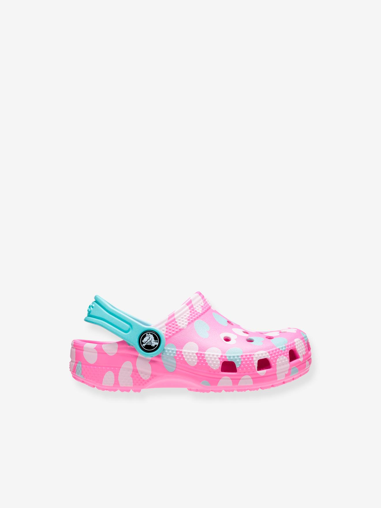 Crocs Baby Clogs CLASSIC EASY ICON CLOG CROCS - marine/mehrfarbig bedruckt