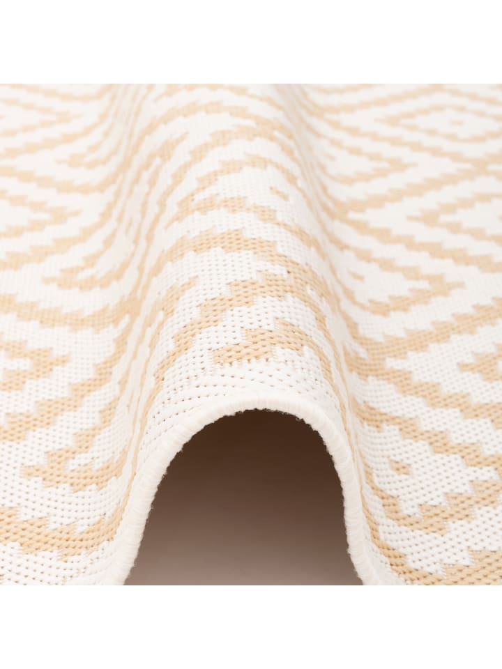 Pergamon In & Outdoor Teppich Valencia Fliesenoptik in Beige günstig kaufen