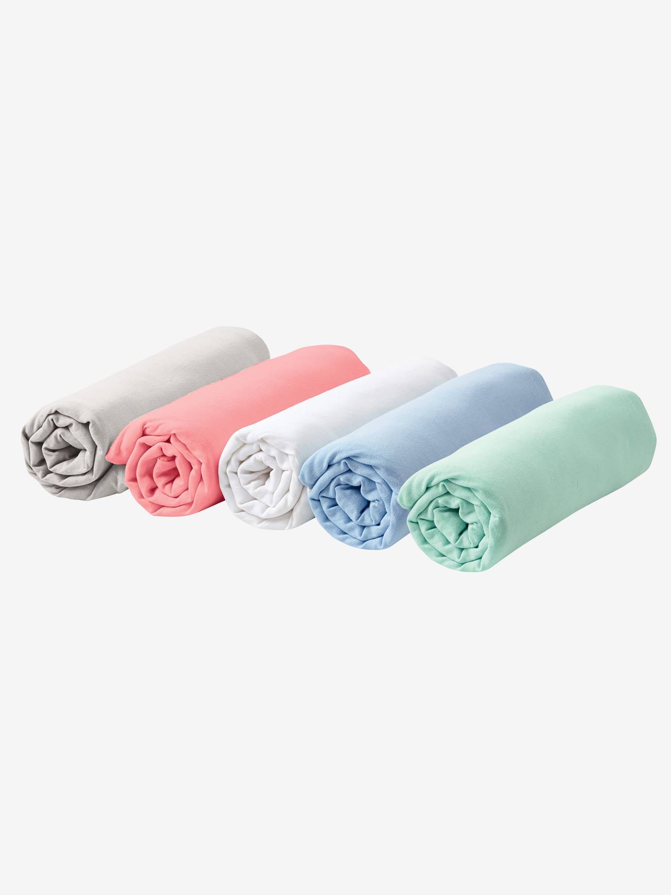 Drap-housse enfant jersey extensible blanc blanc