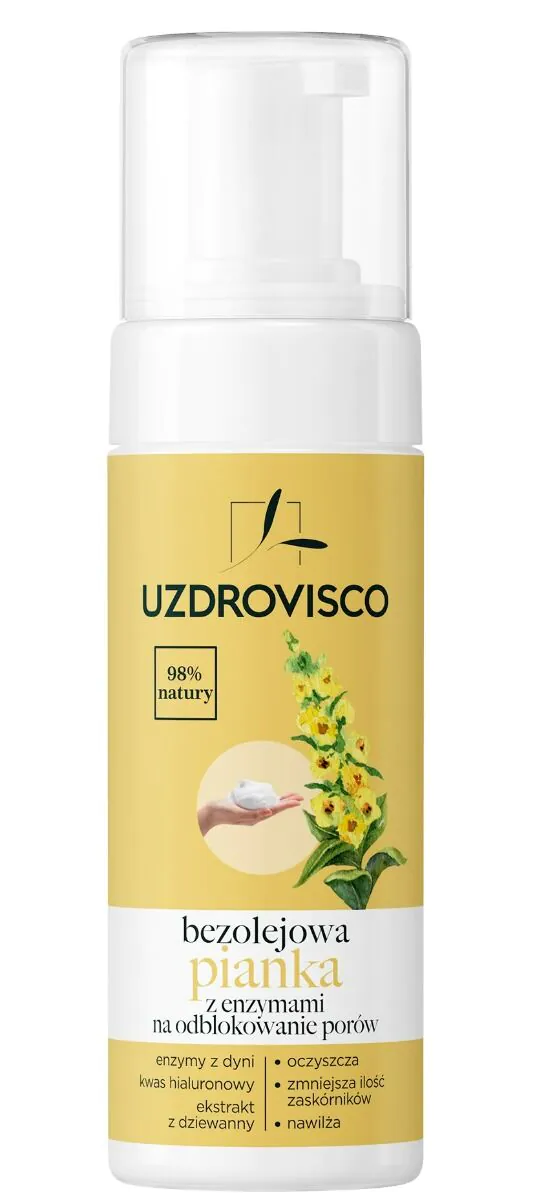 Uzdrovisco be aliejaus putos su fermentais, atkemšančiomis poras