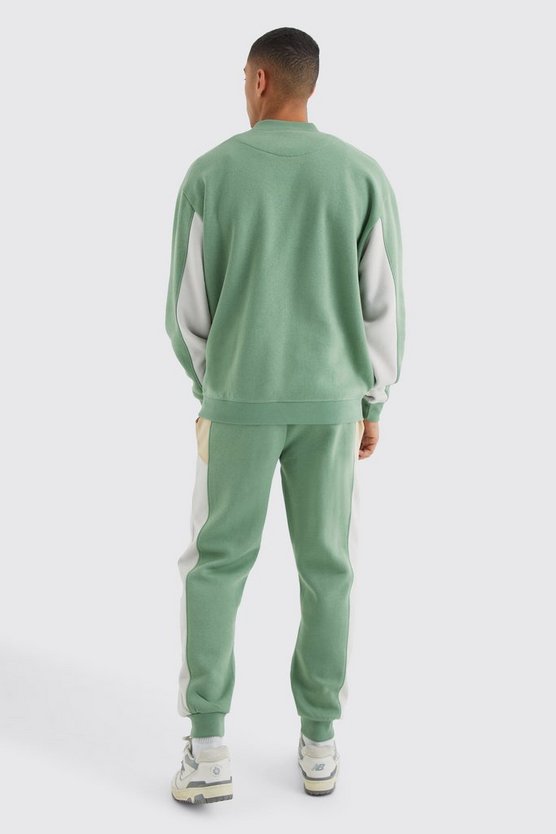 Oversize Colorblock Sweatshirt mit Logo