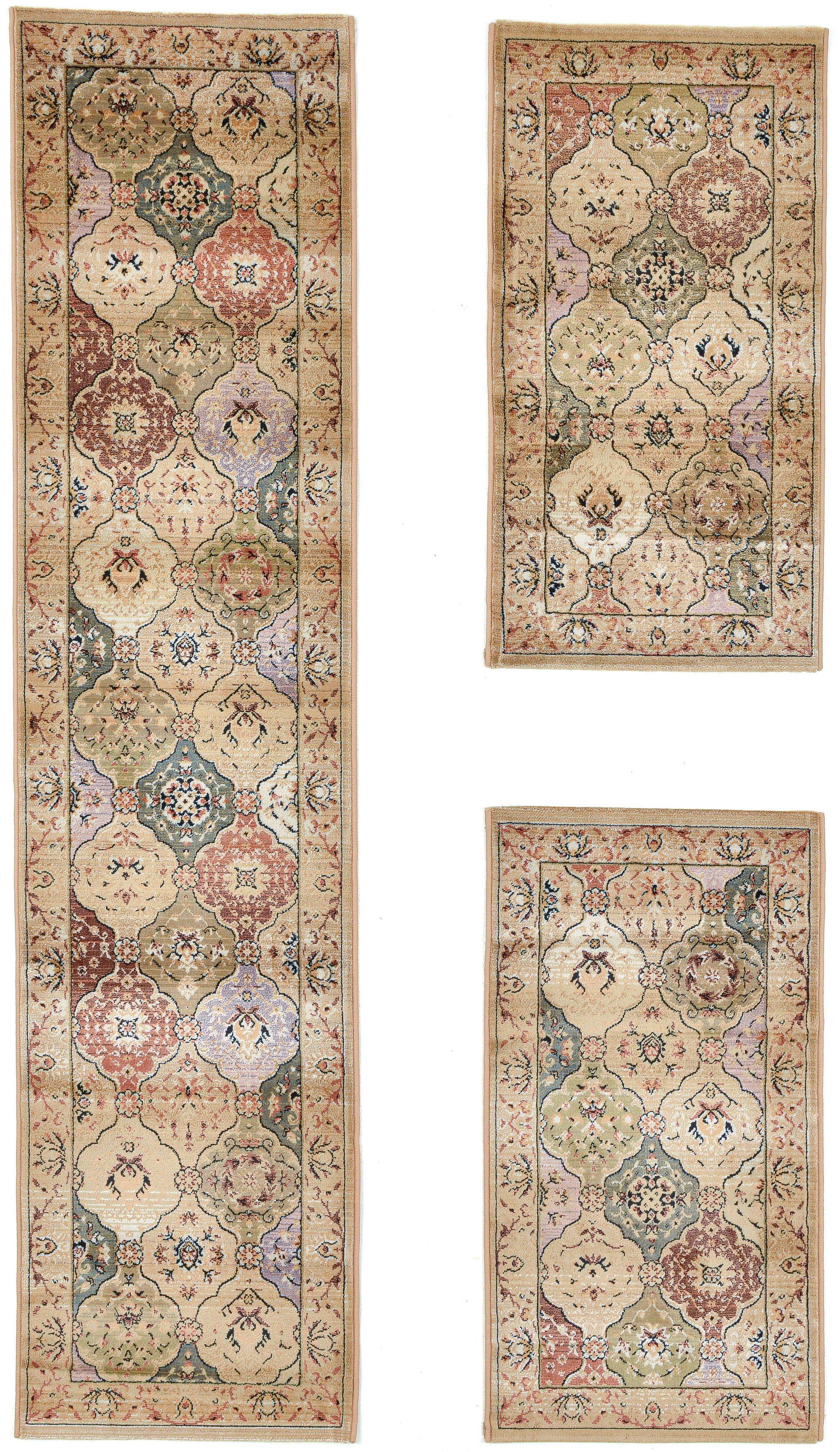 Bettumrandung Gabiro 208 THEKO, Höhe 10 mm, (3-tlg), Bettvorleger, Läufer Set für das Schlafzimmer, Orient-Optik