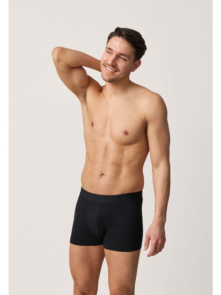 SNOCKS Boxershorts ohne Logo aus Bio-Baumwolle 6 Stück in Schwarz günstig kaufen
