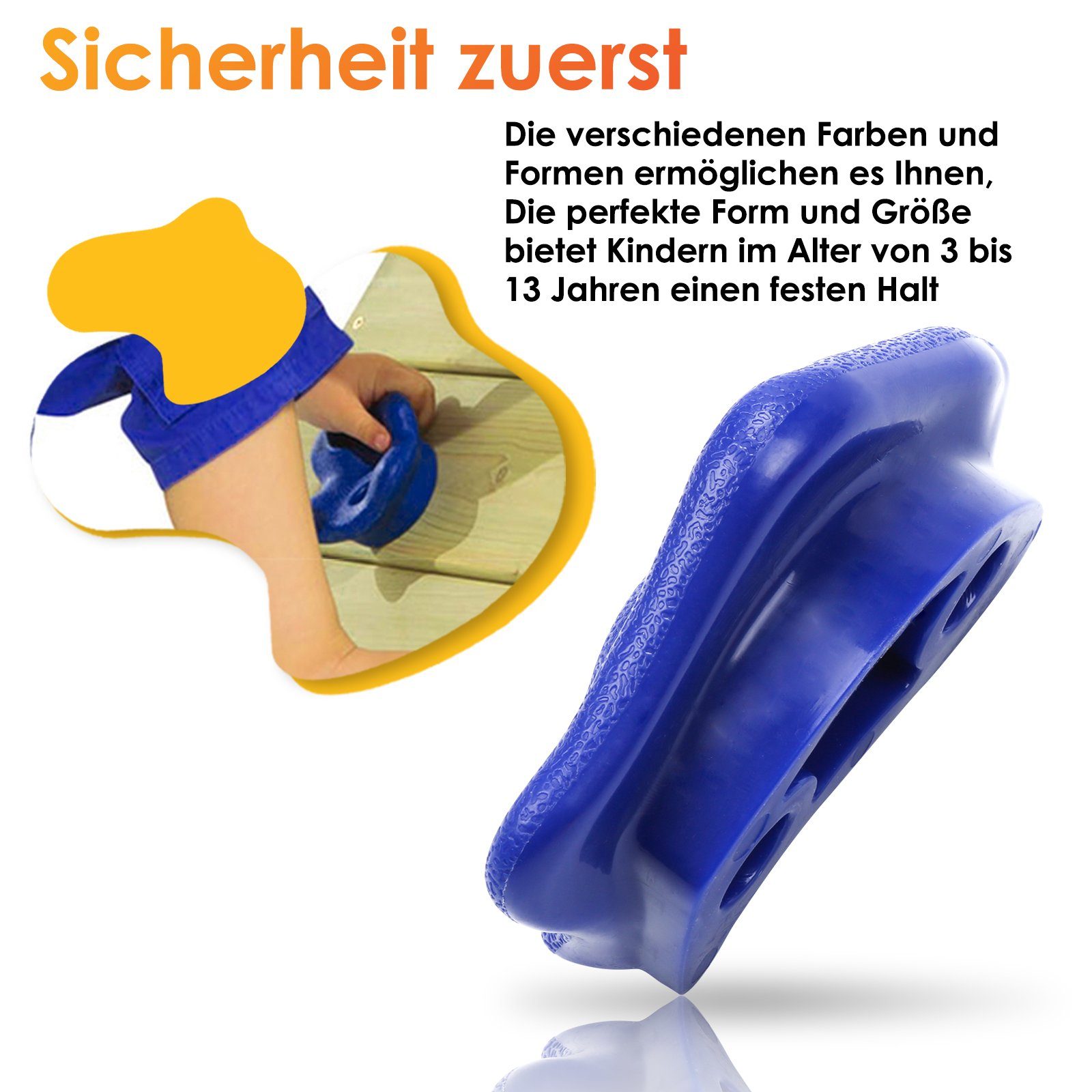 Lospitch Klettergriff Klettergriffe für Spielturm Kletterwand Klettersteine Boulderwand (10-St)