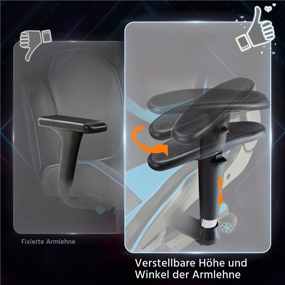 Yaheetech Gaming Chair, Gaming Stuhl mit einstellbaren Armlehnen