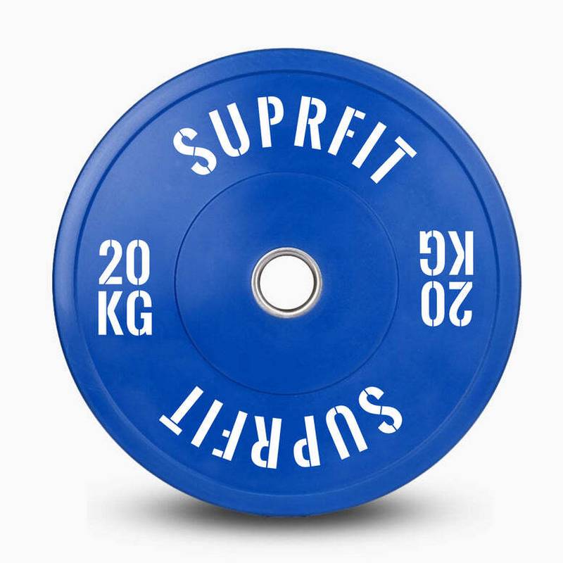 SUPRFIT Bumper Plates Colored White Logo (Paar) Hantelscheiben