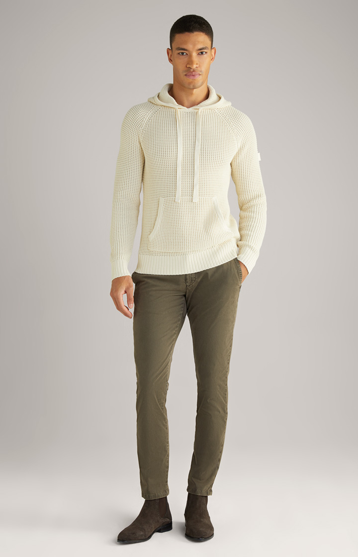 Strick-Hoodie Hoodor in Offwhite