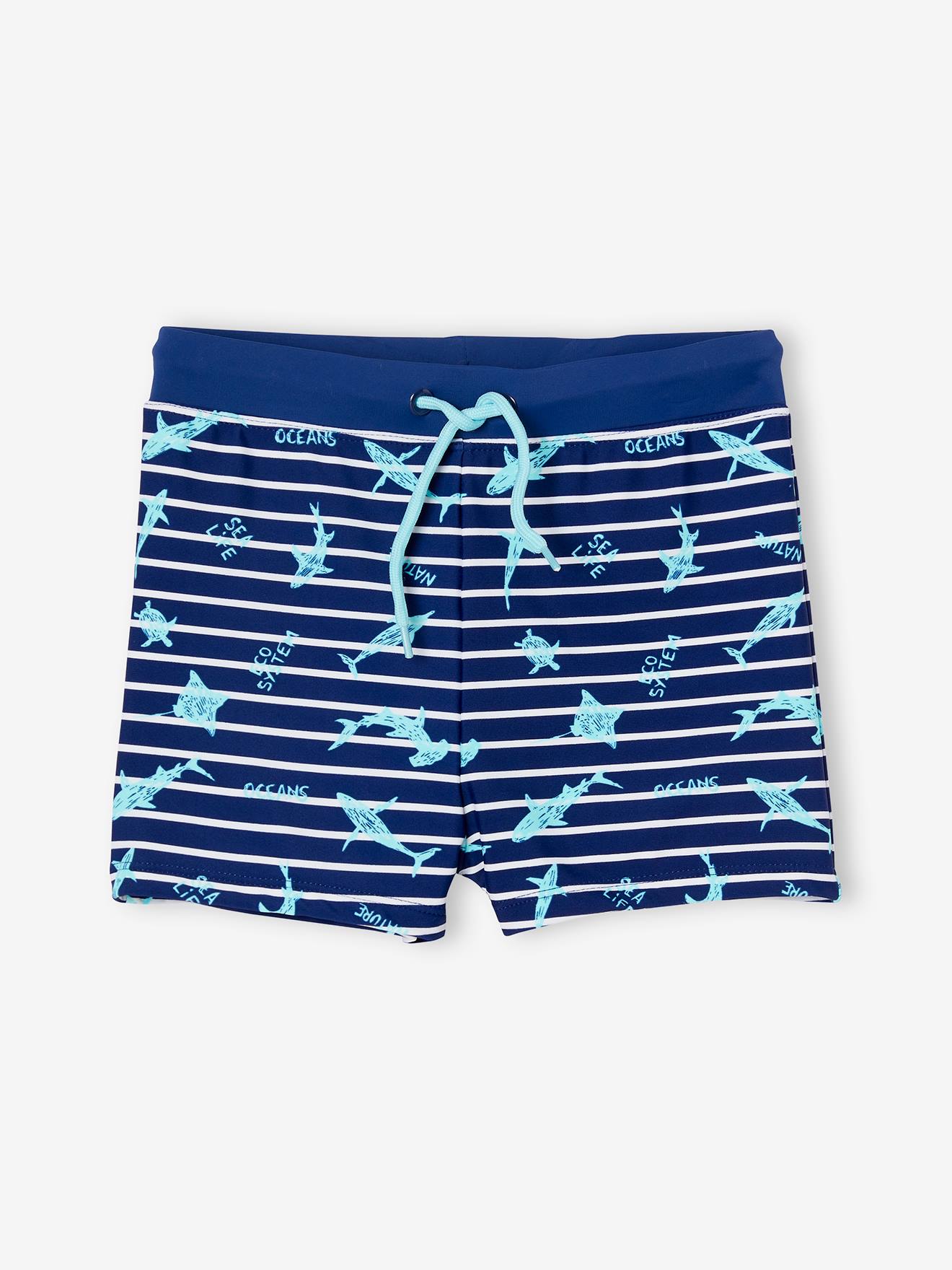 Vertbaudet Jungen Badeshorts Oeko-Tex - marine gestreift