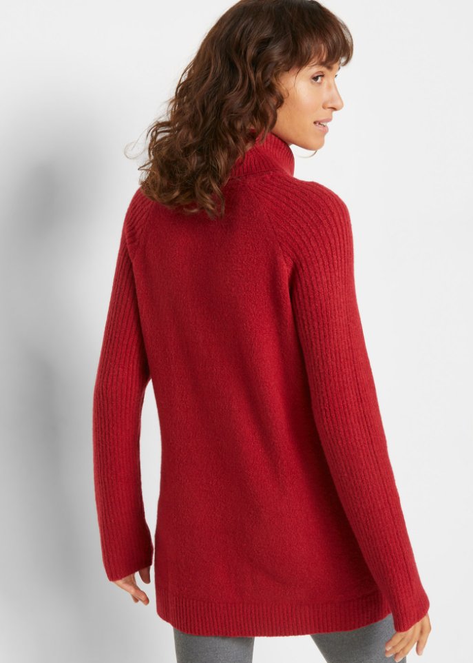 Longpullover mit Rollkragen