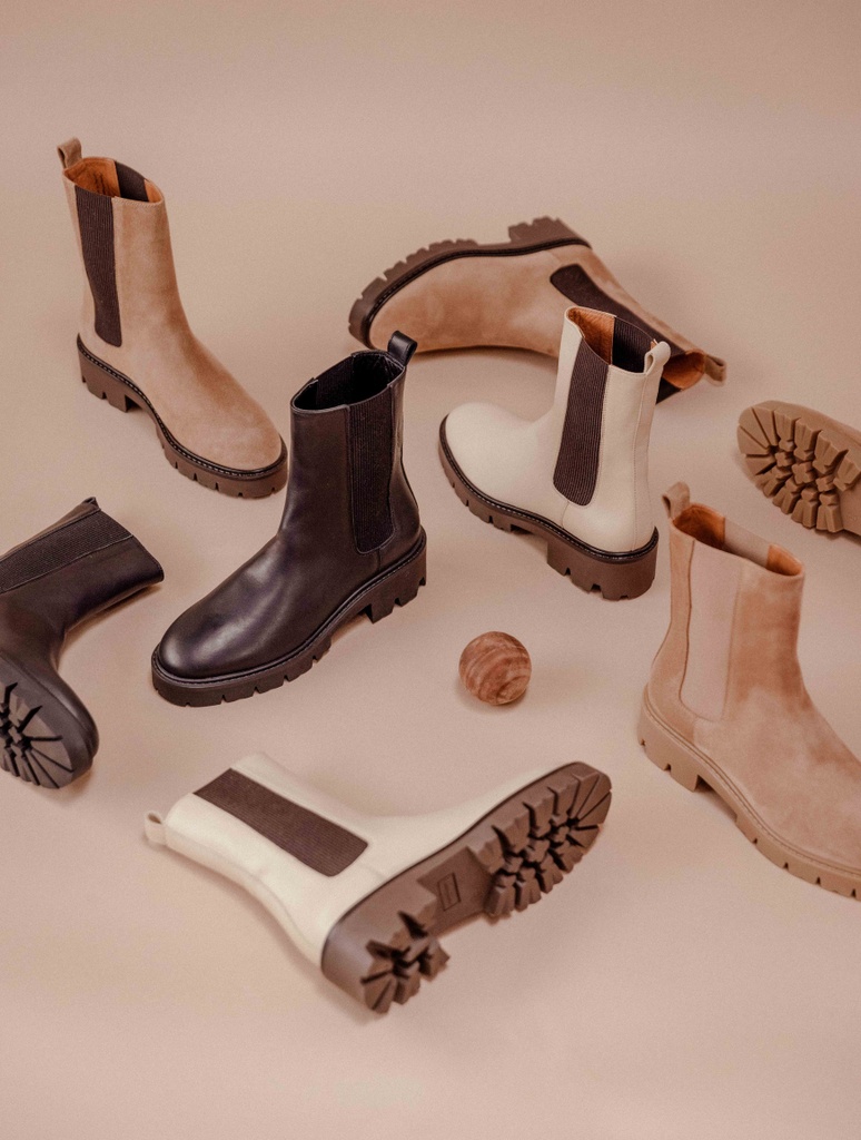 Ivy - Taupe Mohair & Marron
