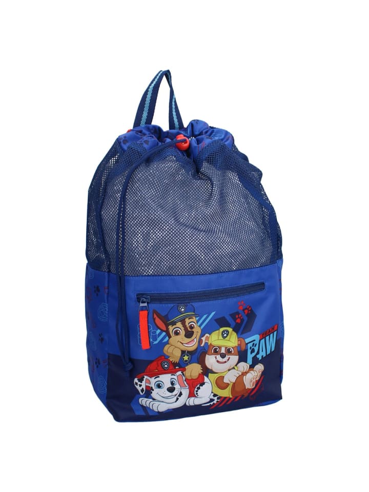 Paw Patrol PAW Patrol Sportbeutel „Travel Treasures“ –Netzmaterial in Blau günstig kaufen 40 x 36 cm
