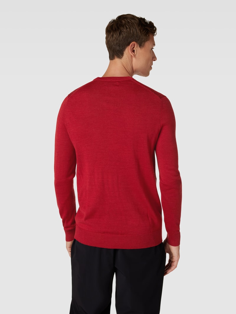 Strickpullover in rot meliert