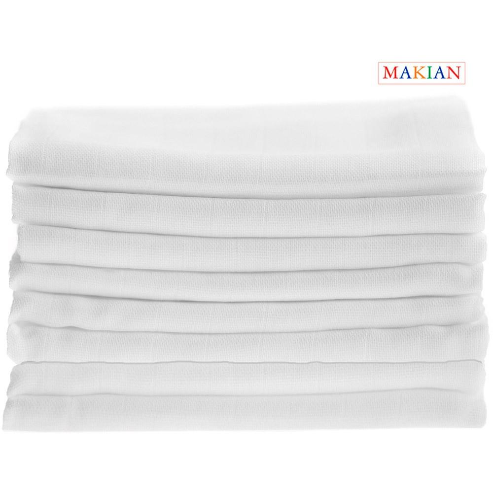 Makian Mullwindeln, 8er Pack, 80x80cm, weiß