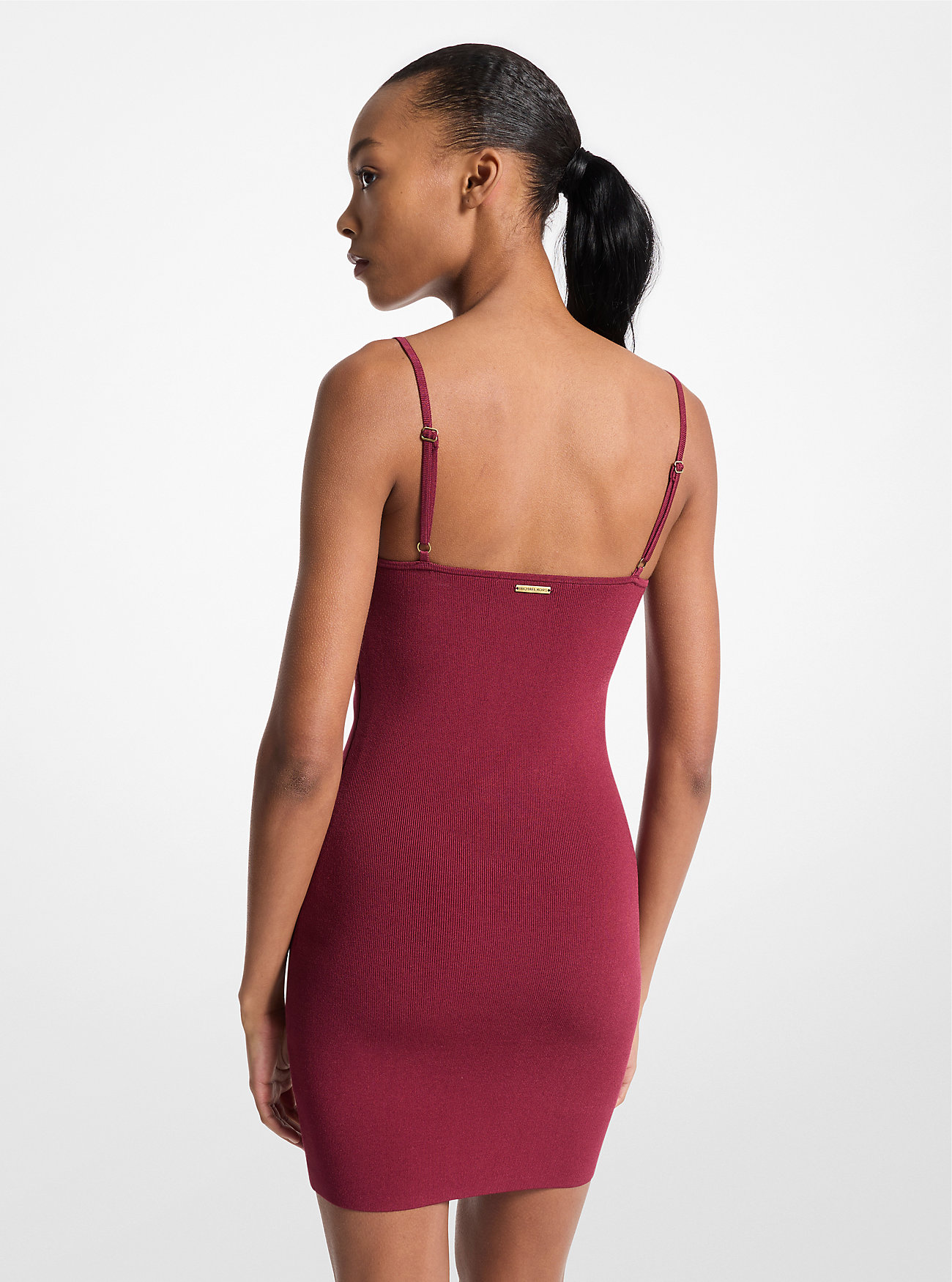 Stretchstrikket camikjole - DEEPMULBERRY
