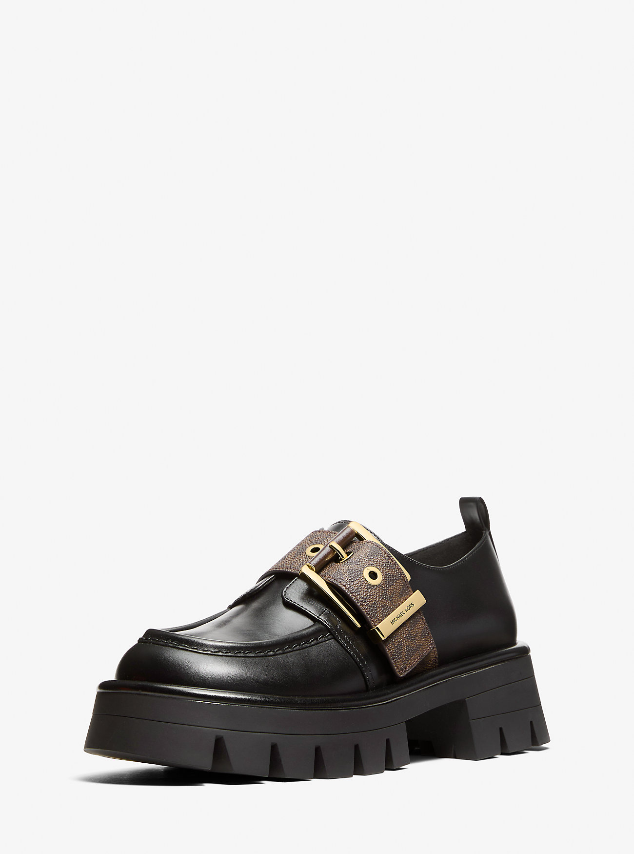 Colby Signature Logo Trim og Skinnloafer - BRUN/SVART