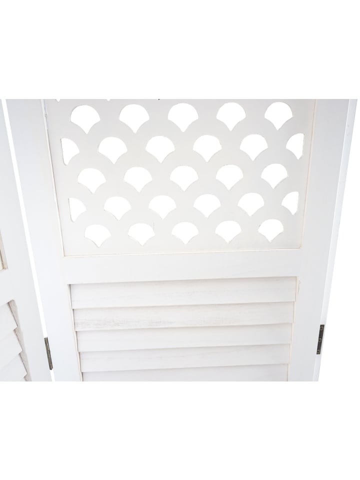 MCW Paravent A84 mit Ornamente, Weiß günstig kaufen onesize