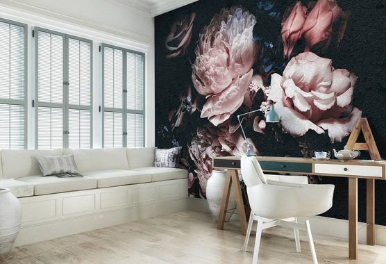 Consalnet Vliestapete Rosafarbige Blumen, floral