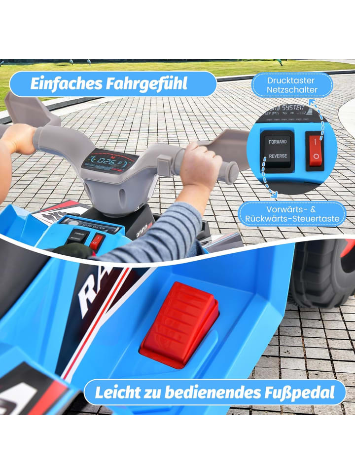 COSTWAY 6V Quad Elektro ab 3 Jahren in Blau günstig kaufen onesize