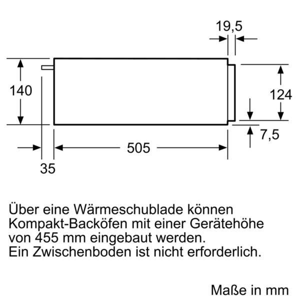 SIEMENS Einbau-Wärmeschublade iQ500 BI510CNR0