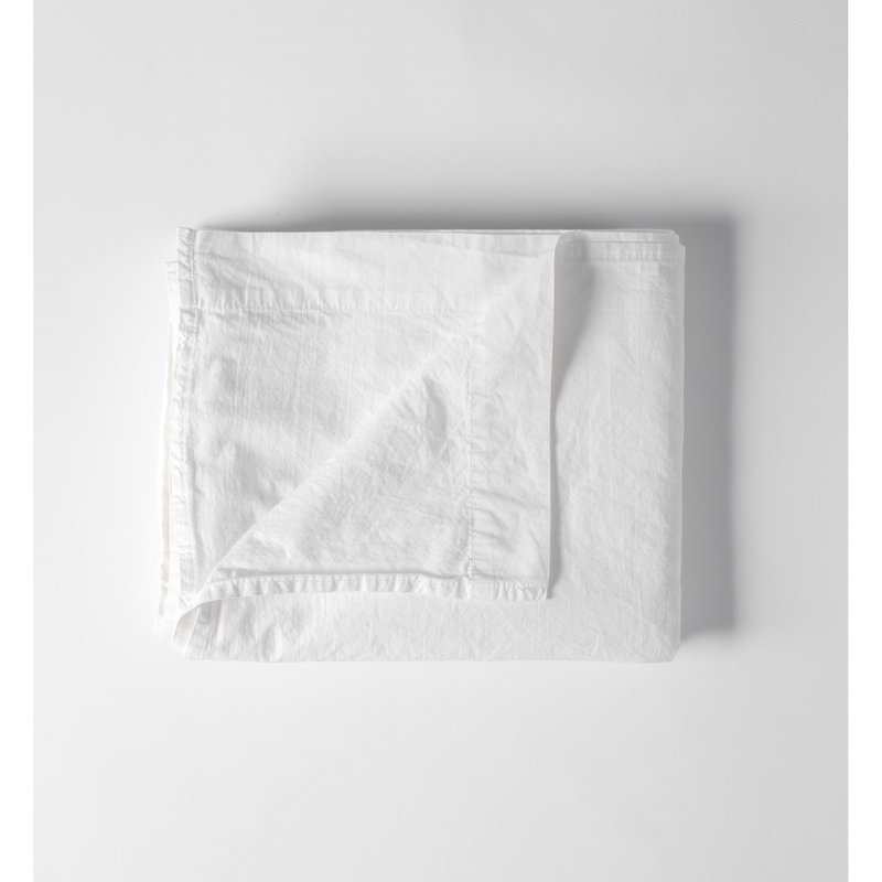 Drap plat 1 personne en Percale de Coton Bio lavé 180 x 290 cm