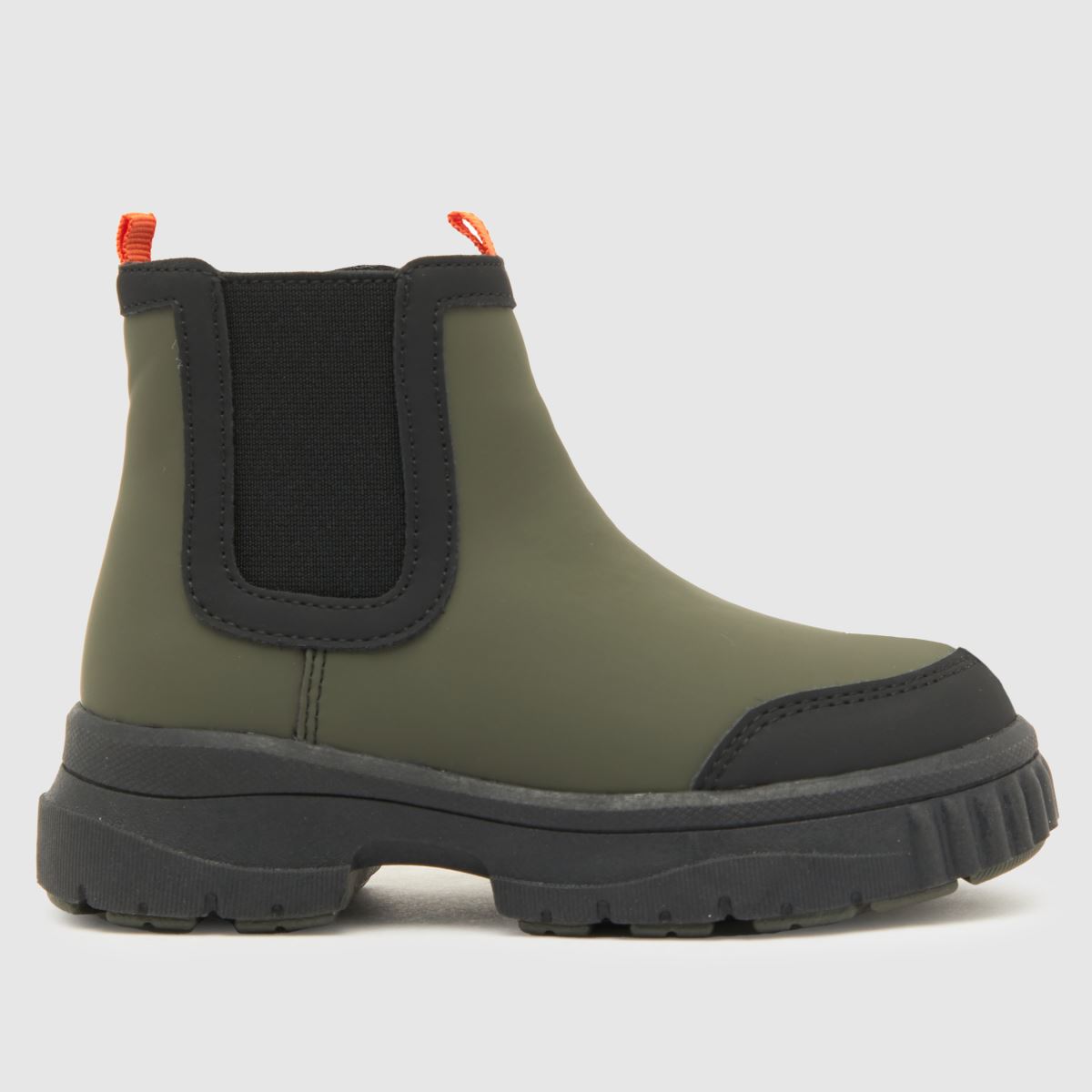 Schuh khaki molniga chelsea-stövlar för pojkar, småbarn