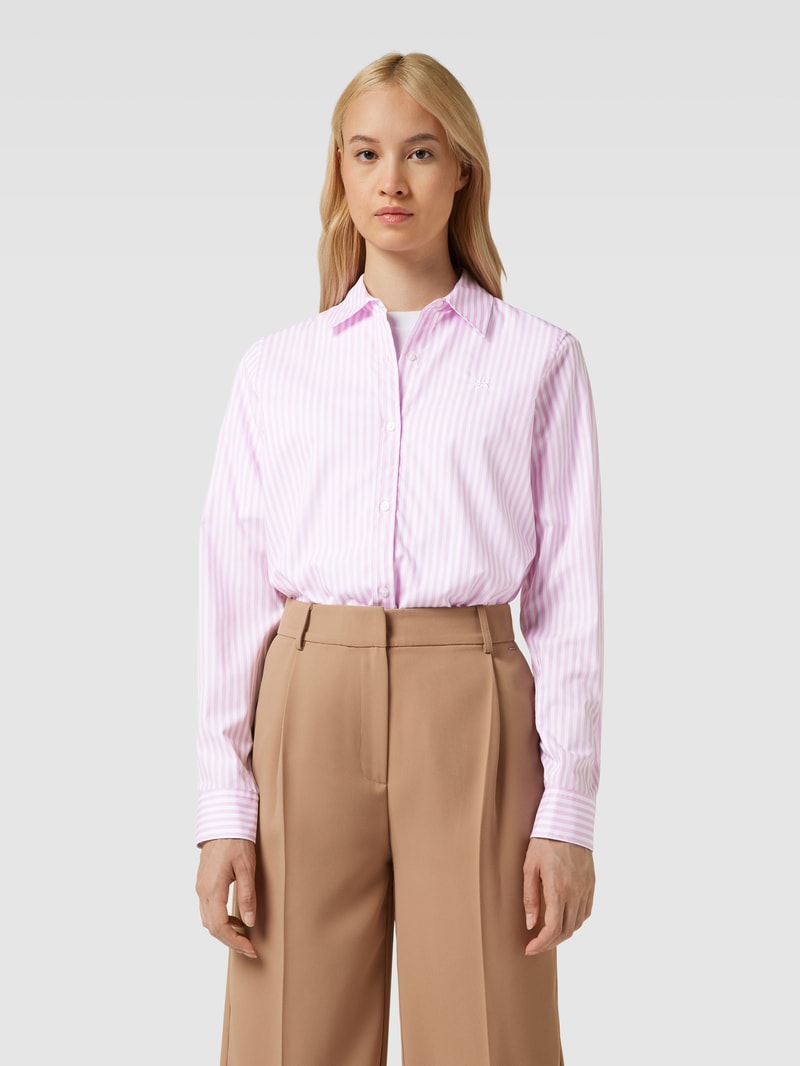 Hemdbluse mit Streifenmuster Modell 'THE ESSENTIAL' in rosa