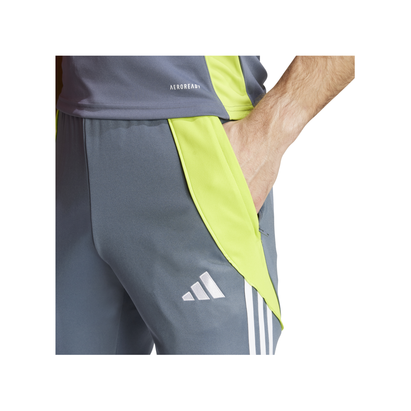 adidas Tiro 24 Trainingshose Grau Gelb