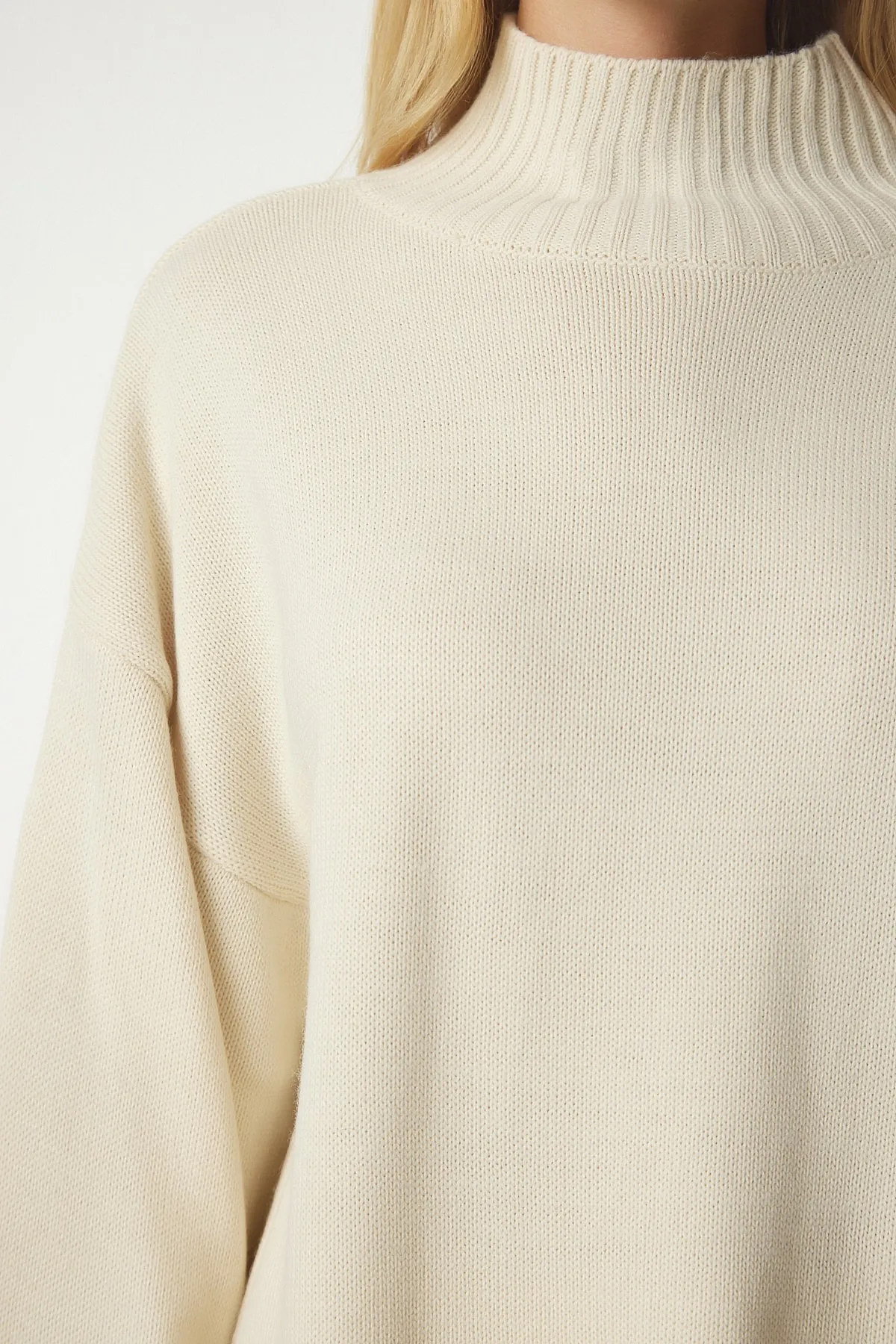 Happiness İstanbul  Pullover - Beige - Oversized