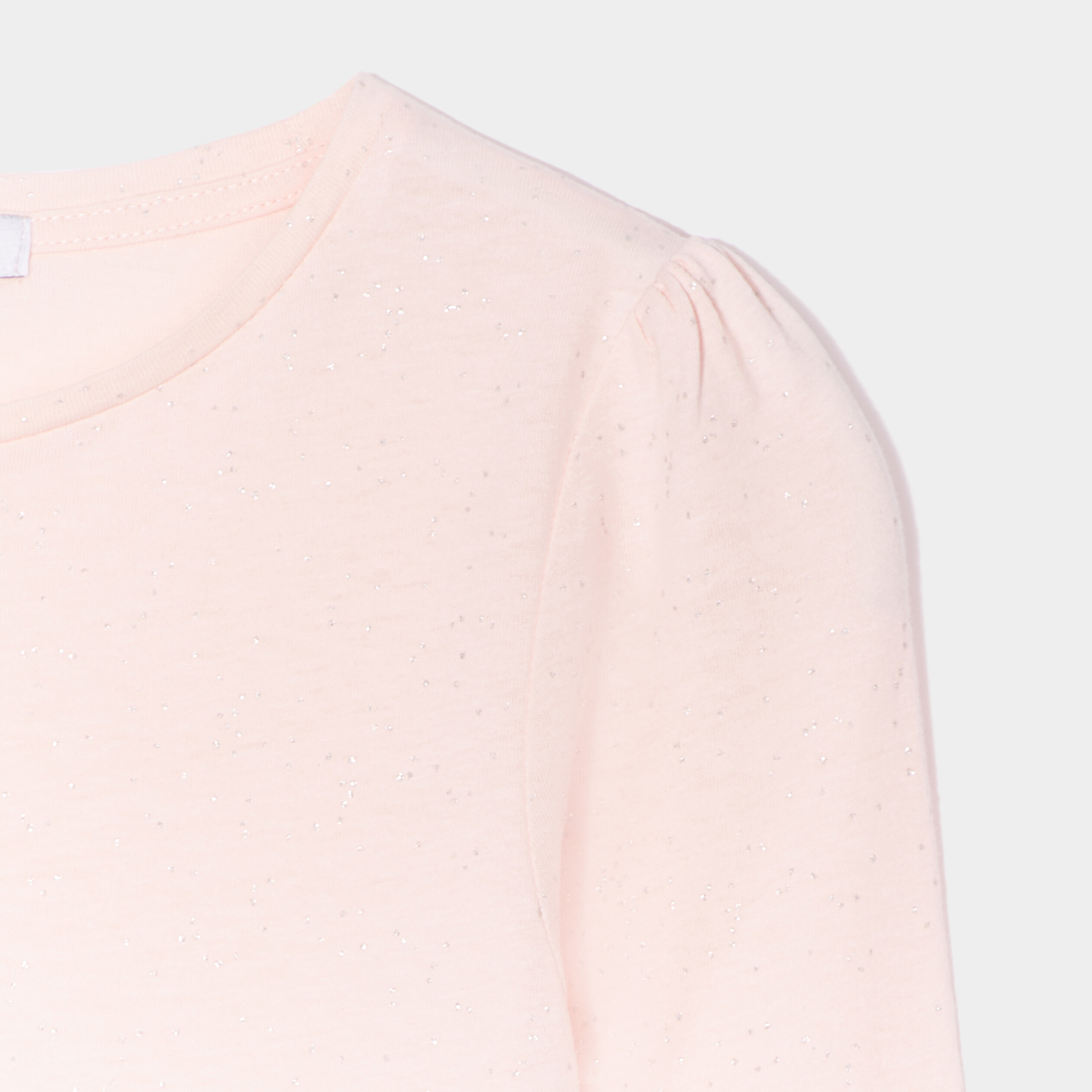 Lot 2 t-shirts manches longues coton rose clair fille | La Halle