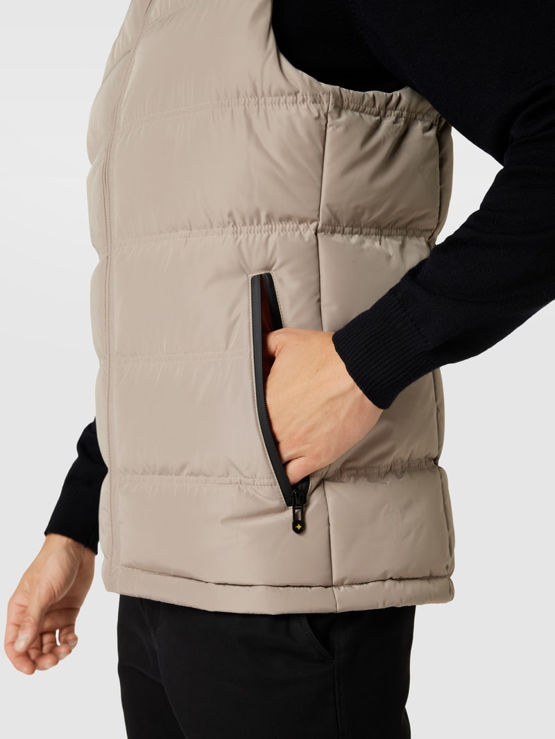 Steppweste mit Label-Applikation Modell 'SNOWDOME' in sand