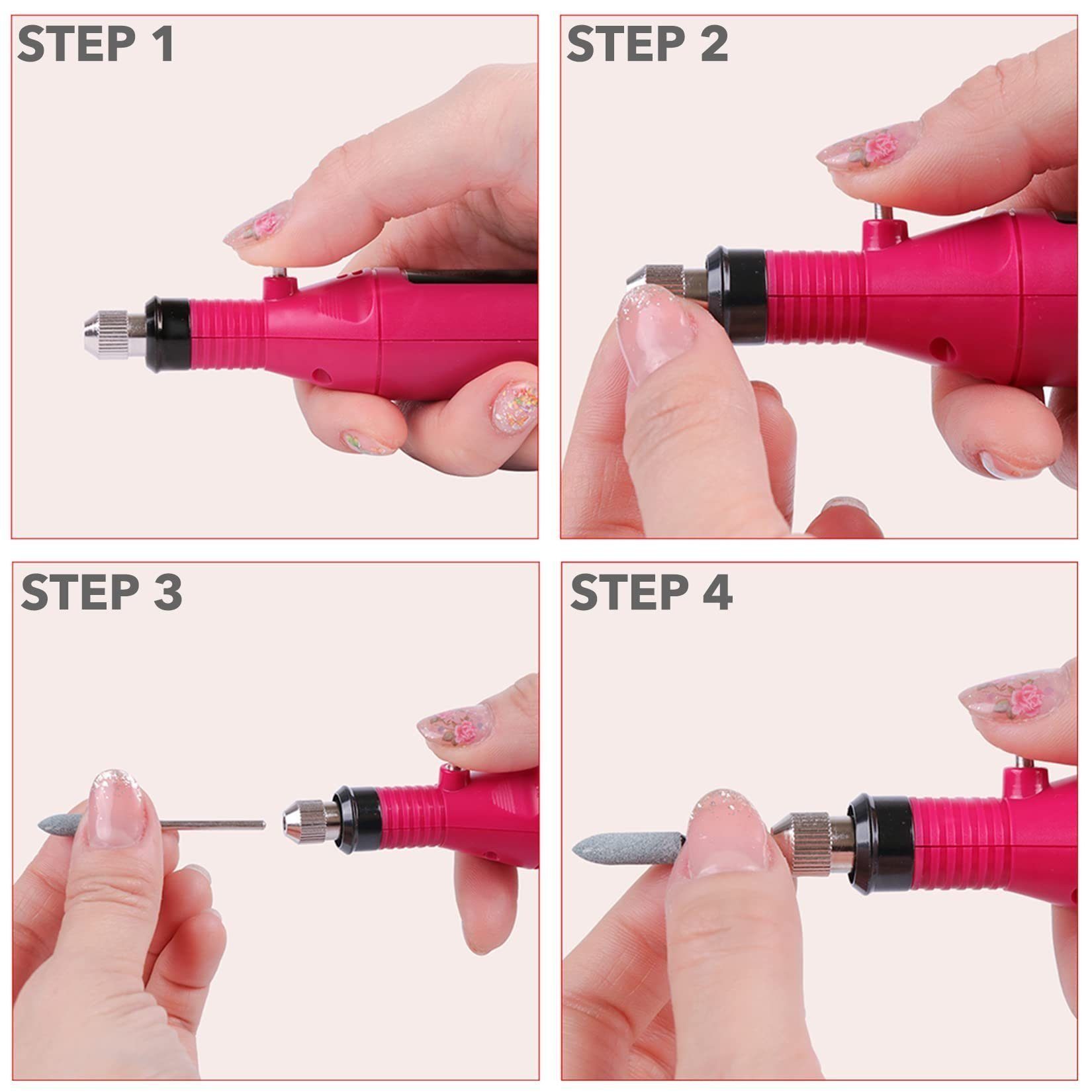 Directin Polierfeile Nagelfräser Bits 30 Stück Professioneller Nagelfräser Aufsätze Aus, Nagelfräser Aufsätzeaus Entfernen Gel Acryl Nagelhaut