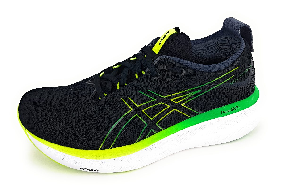 Asics Gel Nimbus 1011B547-003 Schwarz 003 Black/ Lime Zest
