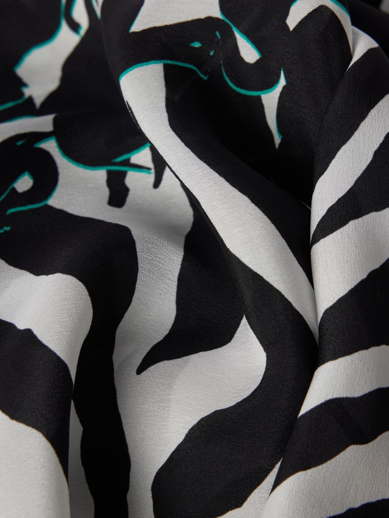 Seidenschal mit Allover-Muster in black