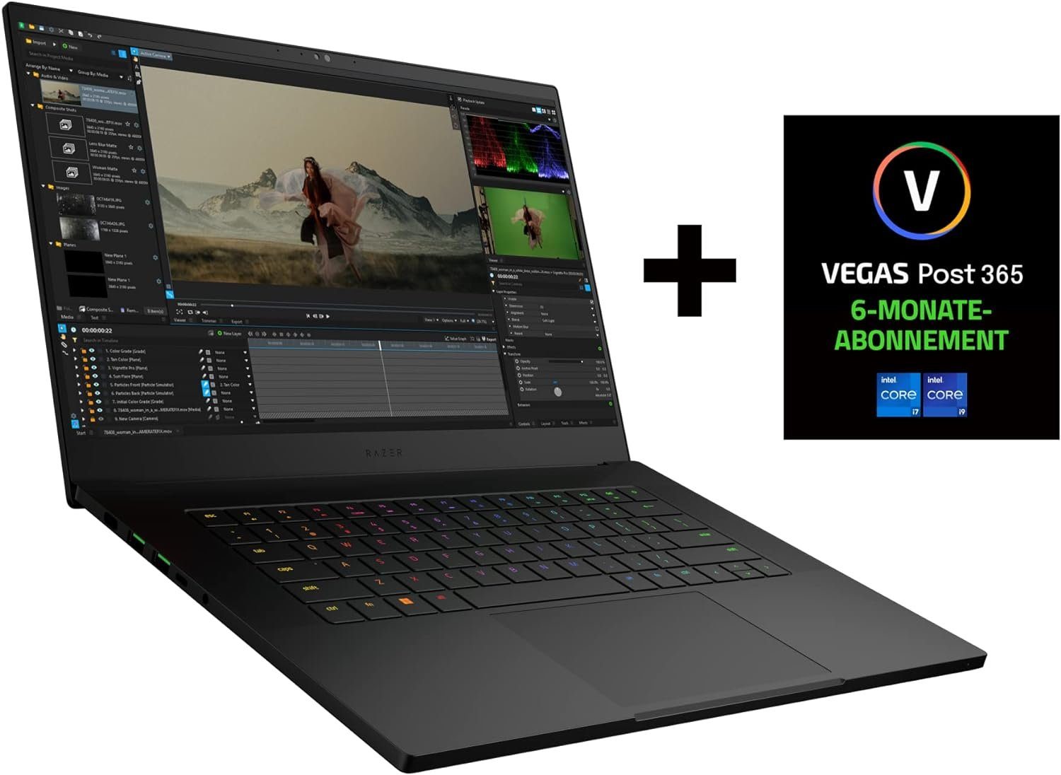 RAZER Blade 15,6 Zoll Gaming Laptop RTX 3070 Ti i7 QHD 240Hz 16GB DDR5 RAM Gaming-Notebook (39,60 cm/15,6 Zoll, Intel Core i7 12800H, RX 3070Ti, 1000 GB SSD, Laptop Gaming Computer PC Notebook 15 Zoll Business Razer Gamer Zocker)