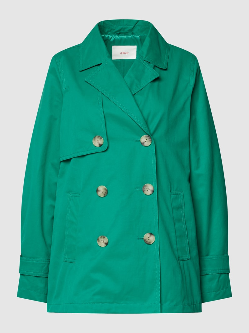 Jacke mit Reverskragen in grün