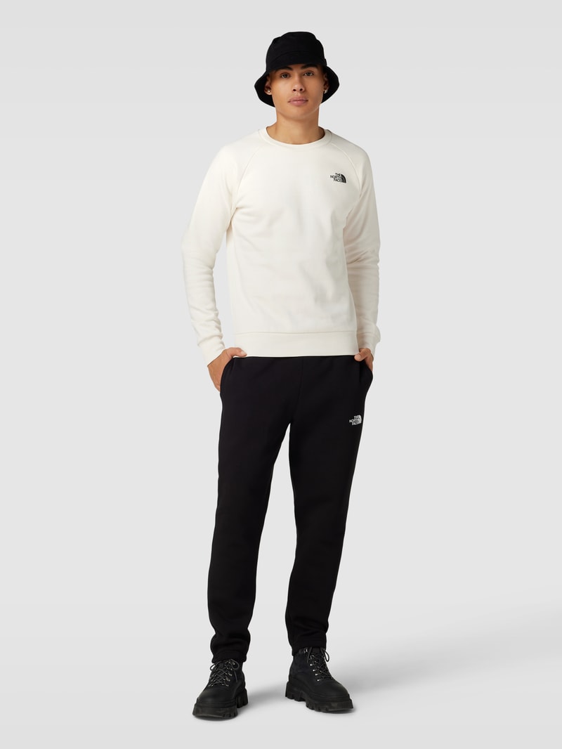 Sweatshirt mit Label-Print Modell 'RAGLAN' in beige